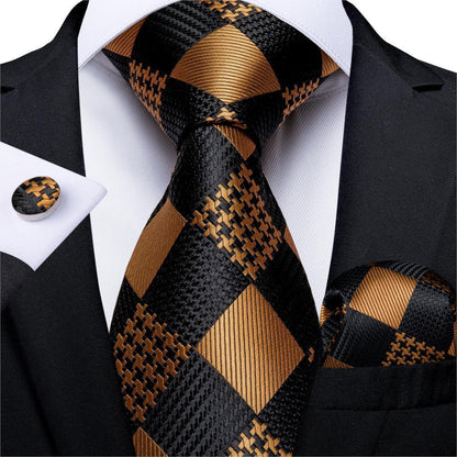 Neckties Luxury Black And Gold