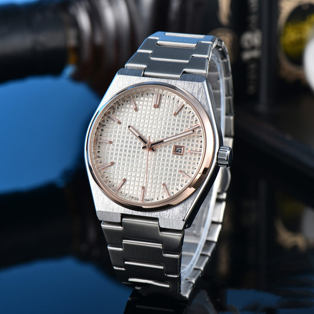 Business Casual Steel Belt Quartz Watches Men