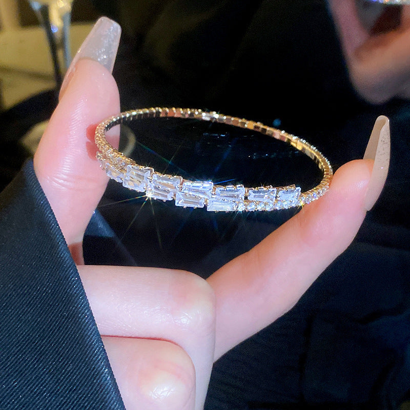 Shiny Zircon Open Bracelets