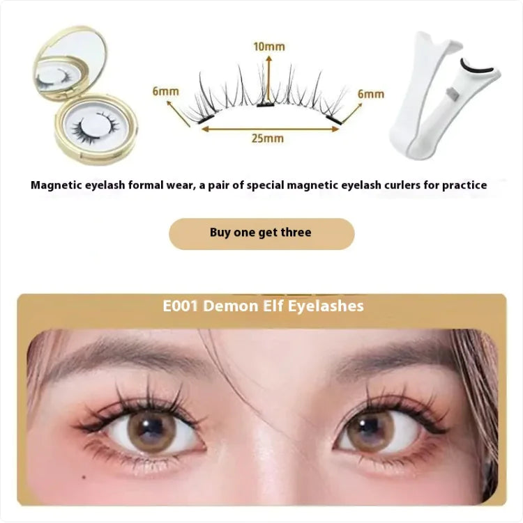 Natural Lash Curler with Reusable Glue-Free False Lashes