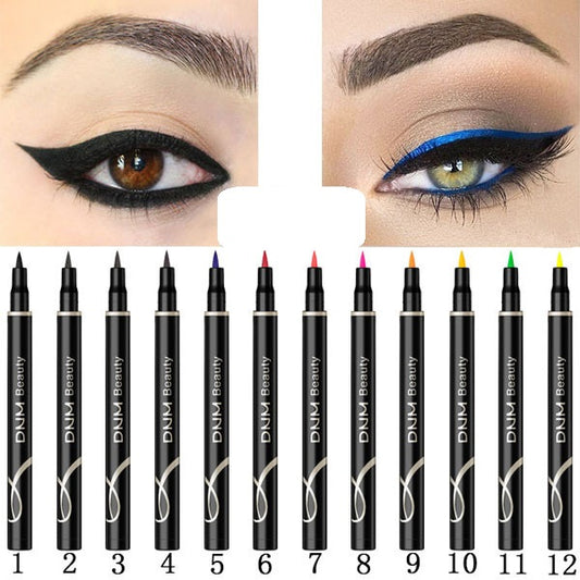 Flüssiger Eyeliner 12 Farben Langanhaltend Wasserfest