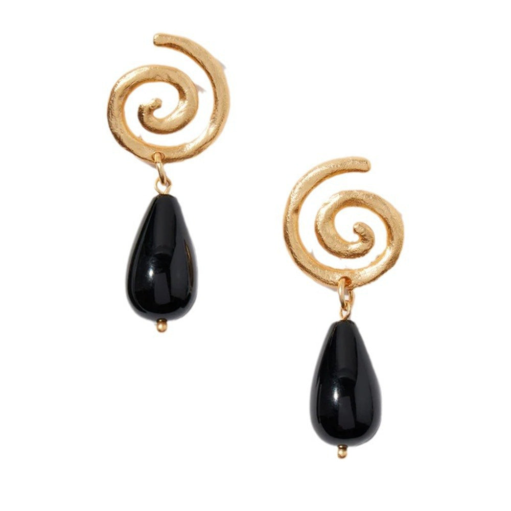 Obsidian Drop Earrings