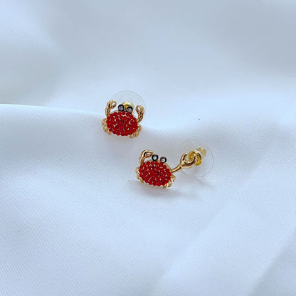 Cute Little Crab Shape Stud Earrings or Necklaces