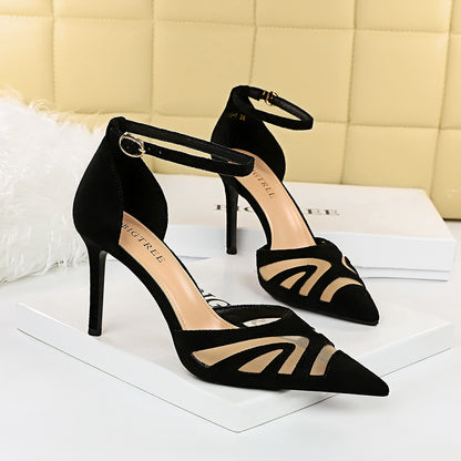 Pointed Toe Nightclub Mesh Hollow-out Strap Sandals