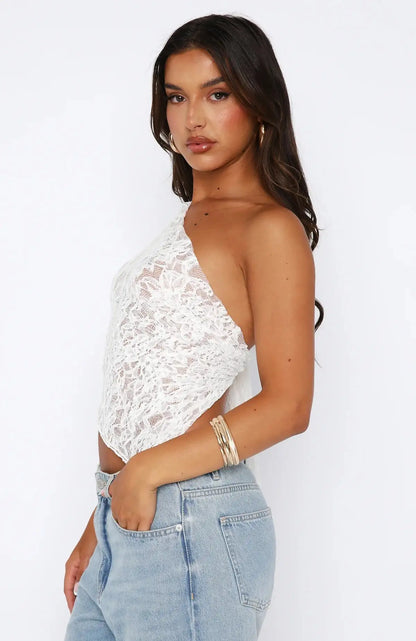 Floral Off-Shoulder Crop Tops