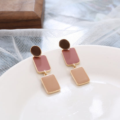 Retro Oil Painting Morandi Earrings