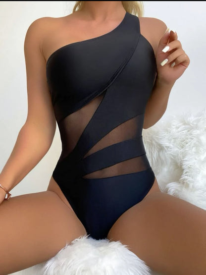 Solid Color One-piece Swimsuit Bikini