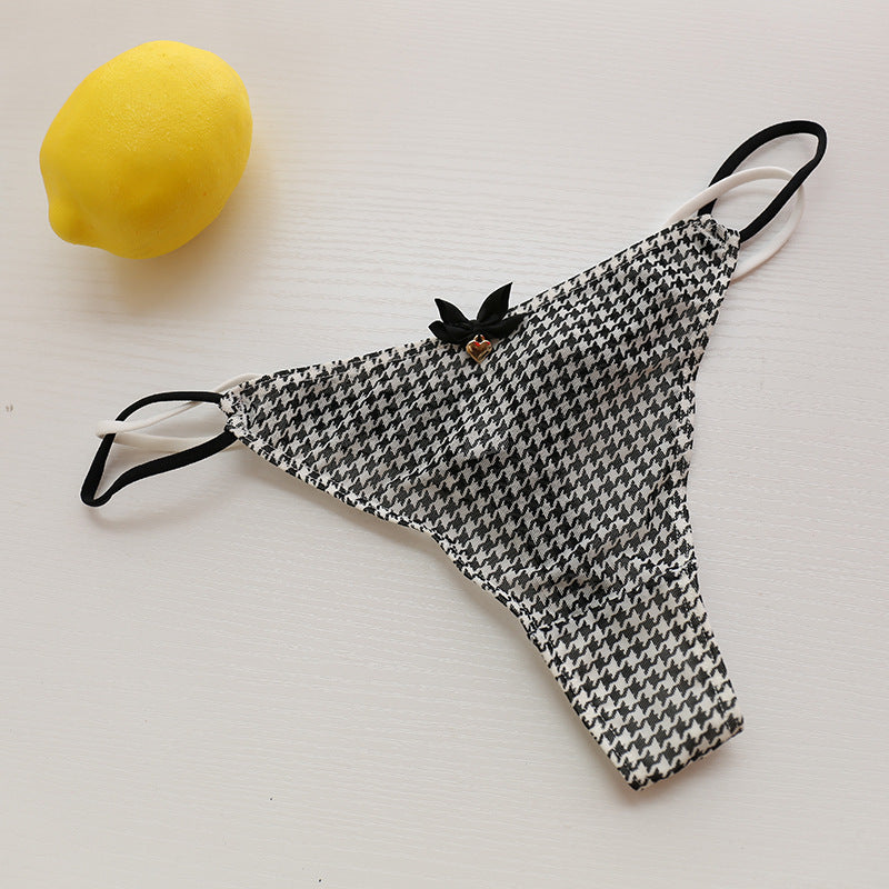 Mesh transparent thongs