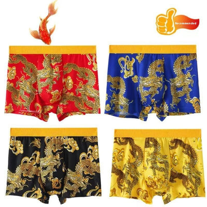 Gold Belt Dragon Print Underwear