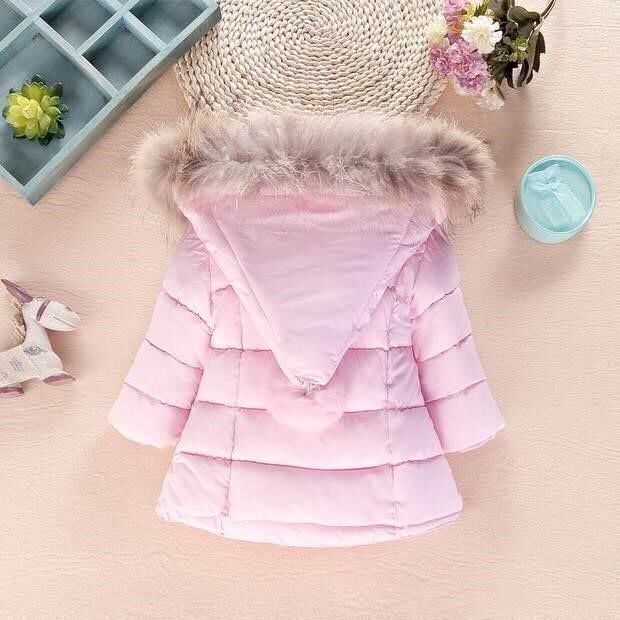 Baby girl's hand-stuffed cotton coats