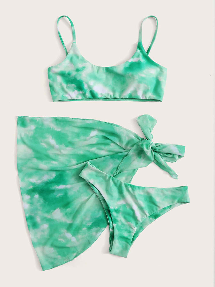 Bikini ladies split cloud color swimsuits