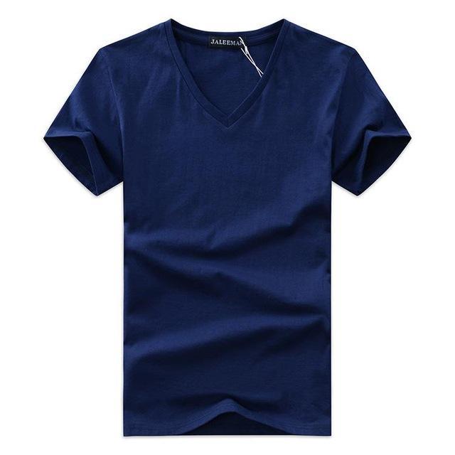 V Neck Cotton Short Sleeve T-Shirts