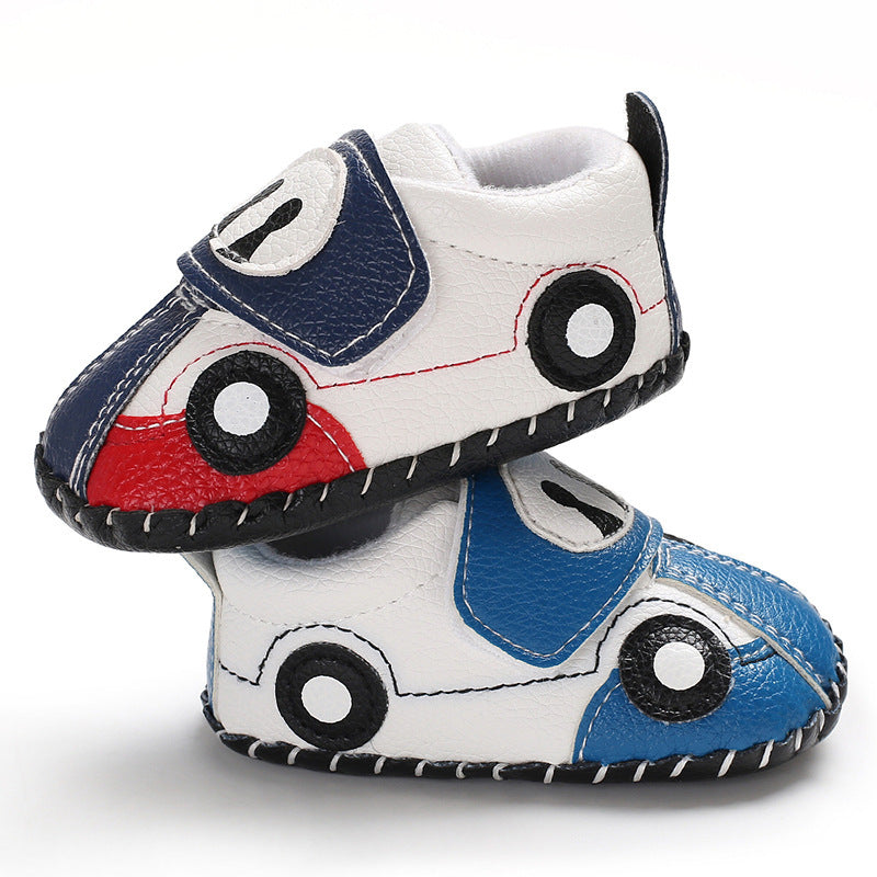 Male and female baby shoes rubber sole