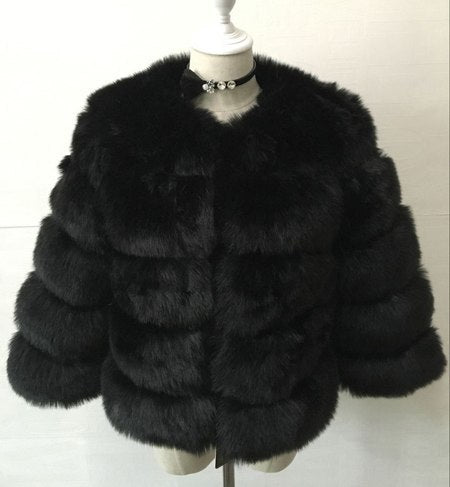 Mink fur coats elegant thick and warm