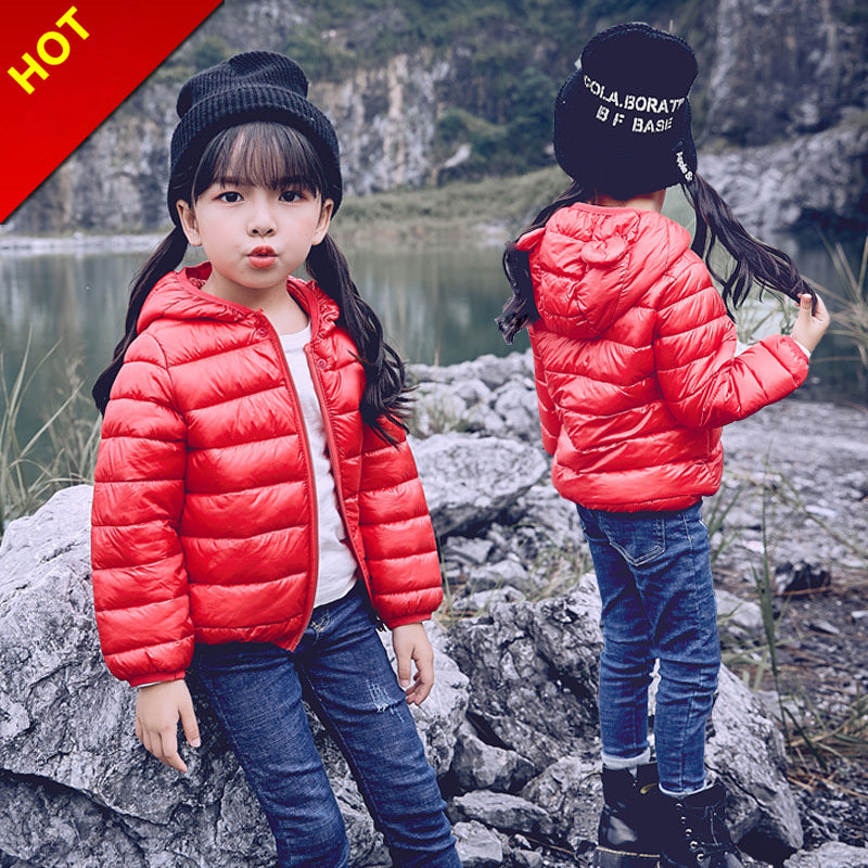 Cotton-padded jacket with ears