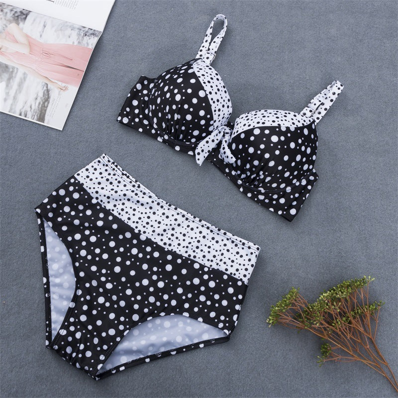 Retro wave dot bikini