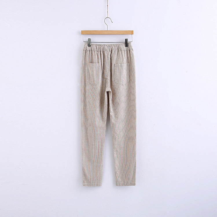 Spring and summer harem pants with elastic waist