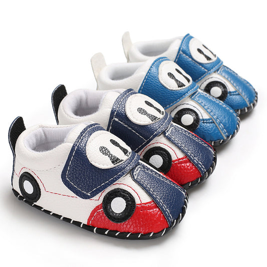 Male and female baby shoes rubber sole