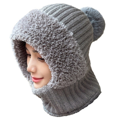 Hat and Scarf One-piece Warm Protection