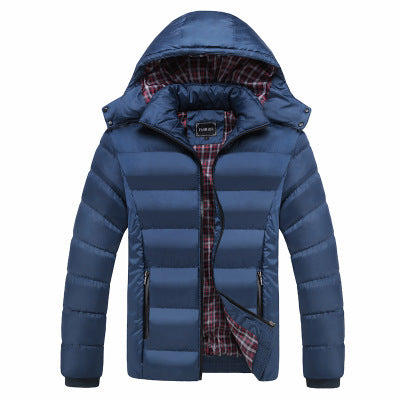 Men's Casual Windproof Warm Hooded Cotton Coats