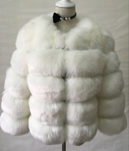 Mink fur coats elegant thick and warm