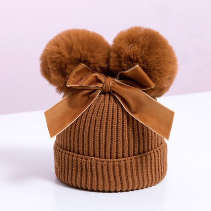 Children's knitted woolen hat