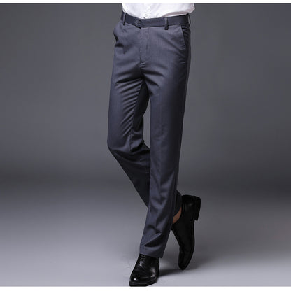 Slim straight business trousers