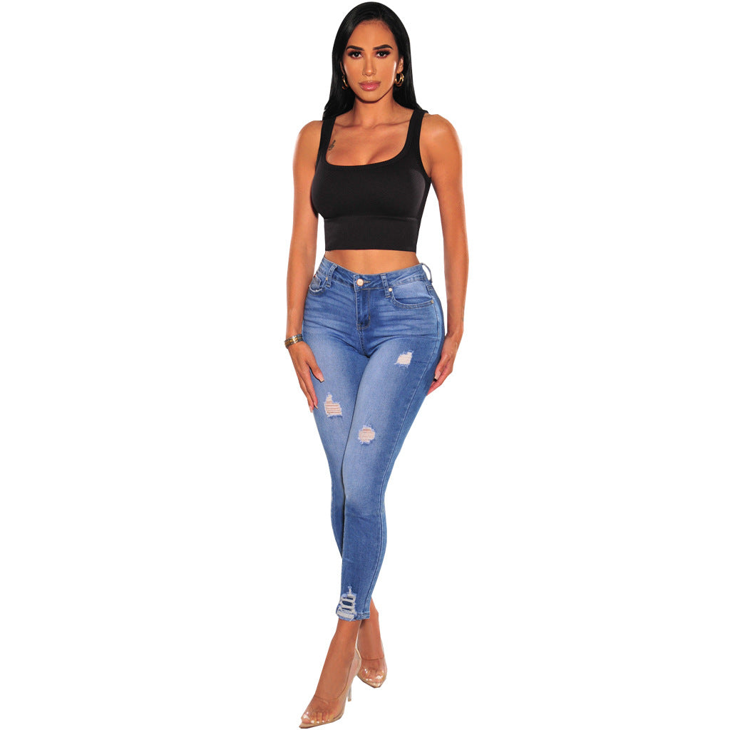 Skinny-Hose aus Stretch-Denim