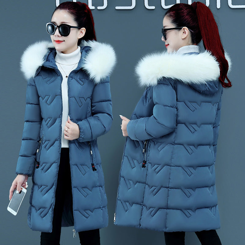 Hooded Big Fur Collar Cotton Jackets