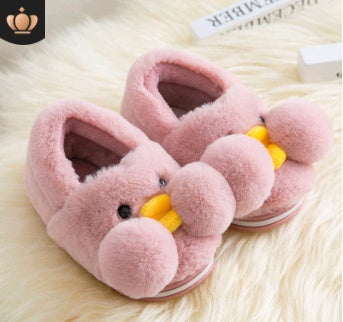 Winter cute cartoon kids cotton shoes for men and women baby shoes small yellow duck cotton slippers children