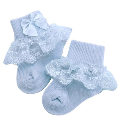 Bow lace baby socks