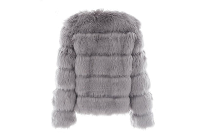 Faux furry slim mink jackets