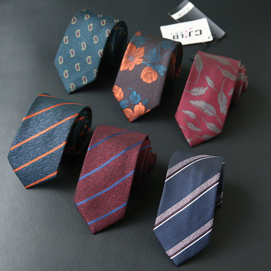 Male business striped retro suit ties