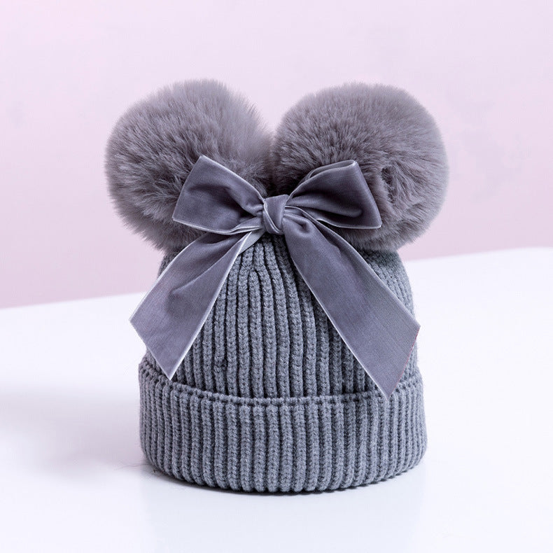 Children's knitted woolen hat