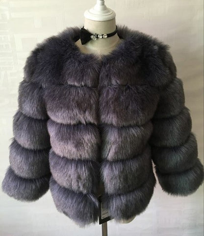 Mink fur coats elegant thick and warm