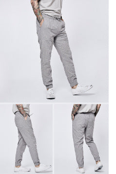 Casual Pants Loose Linen Lace-up