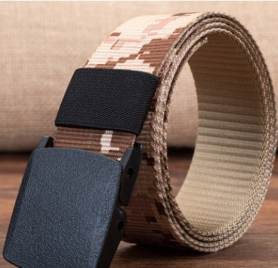 Canvas belt woven nylon buckle