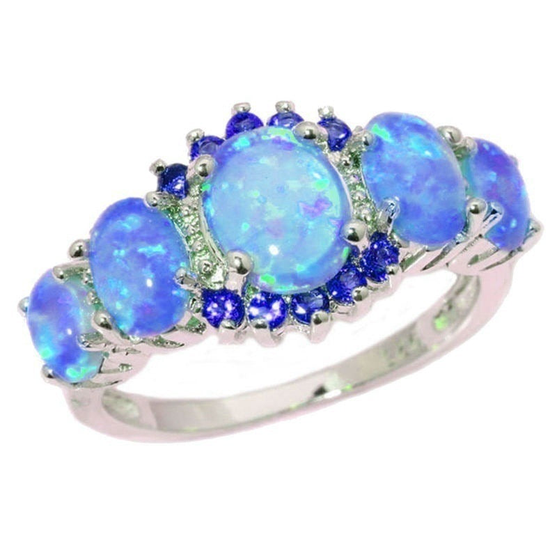 Opal Saphir Damenringe