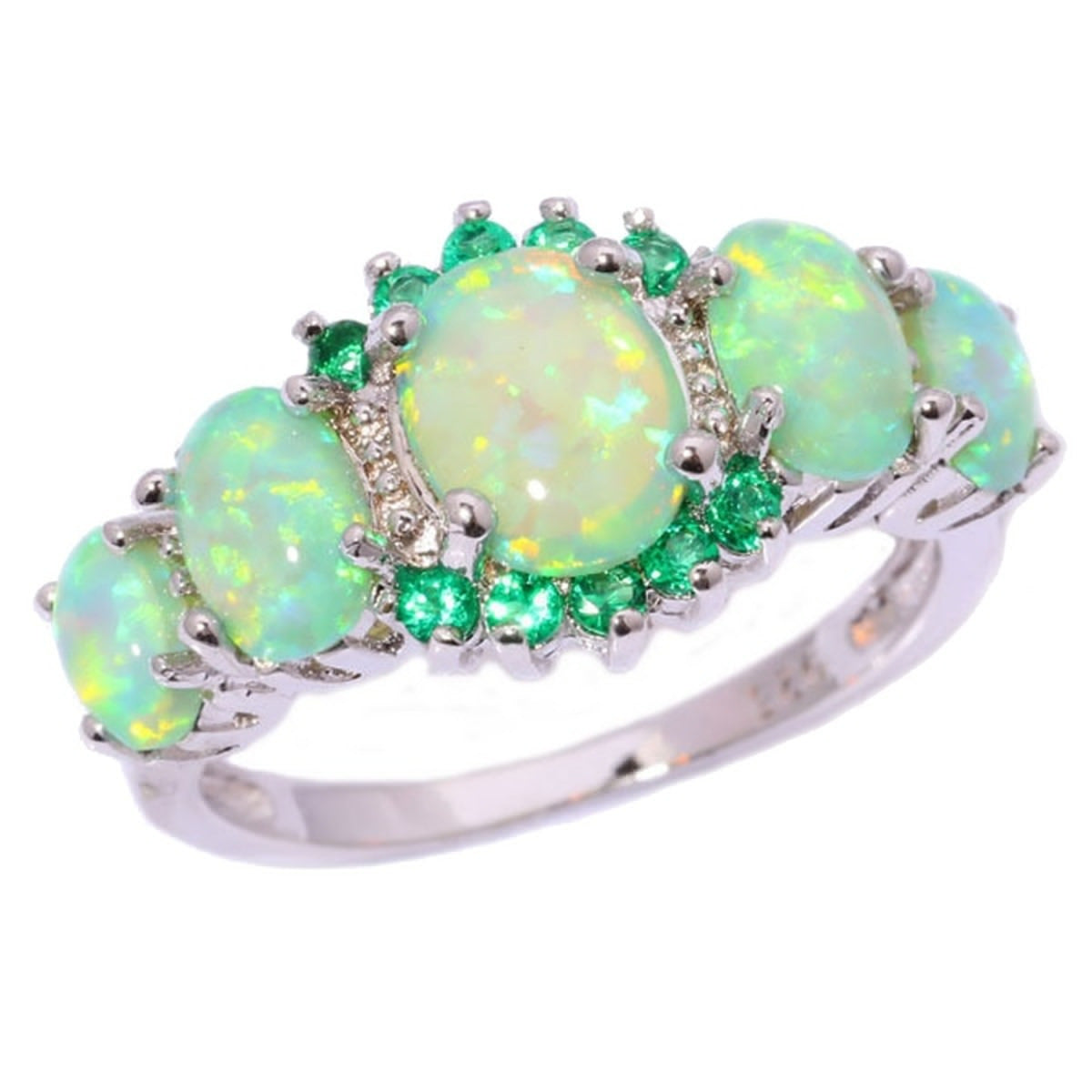 Opal Saphir Damenringe