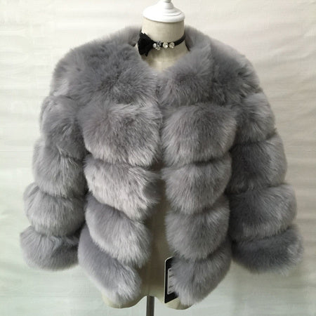 Mink fur coats elegant thick and warm