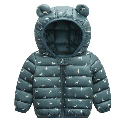 Cotton-padded jacket with ears