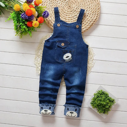 Toddler Boys' Denim Overalls Jeans Jumpsuit