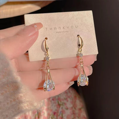 Zircon Water Drop Earrings