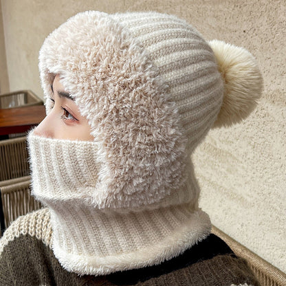 Hat and Scarf One-piece Warm Protection