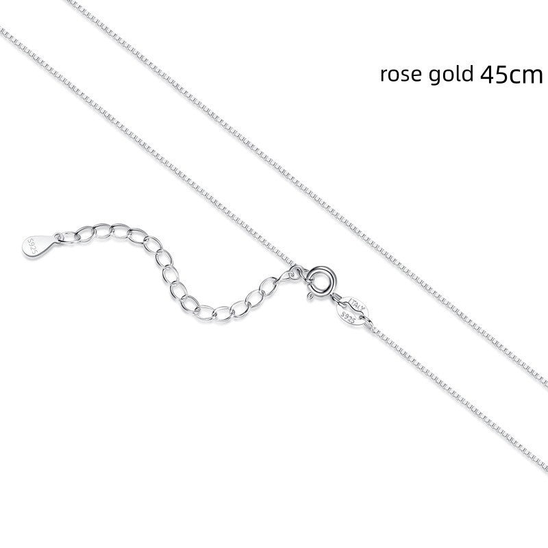 Box Chain Fine Silver Necklaces