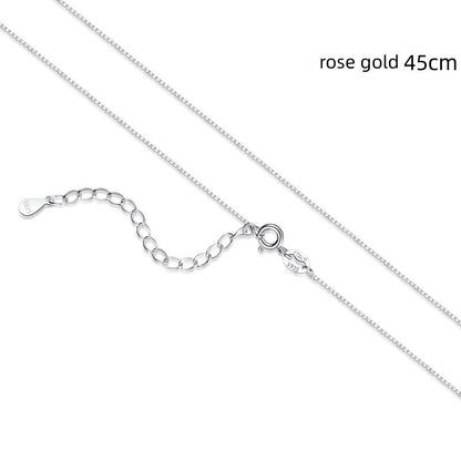 Box Chain Fine Silver Necklaces