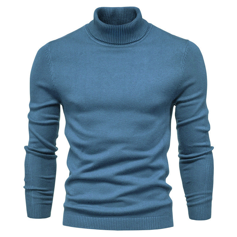 Solid Color Slim Turtleneck Sweaters