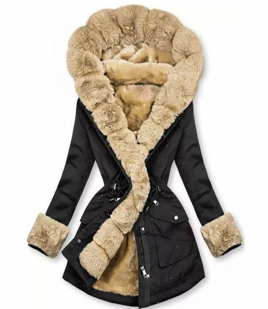 Thermal Fur Collar Hooded Jacket