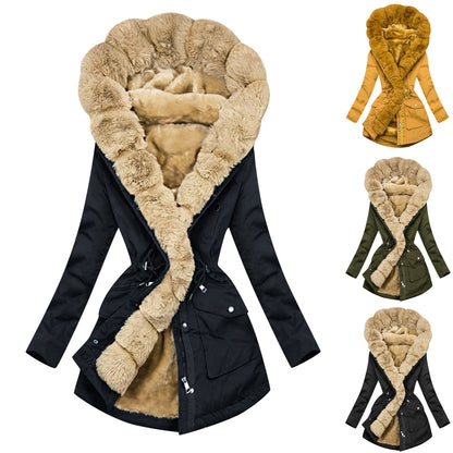 Thermal Fur Collar Hooded Jacket