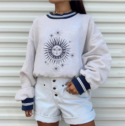 Round Neck Loose Long Sleeve Sweaters